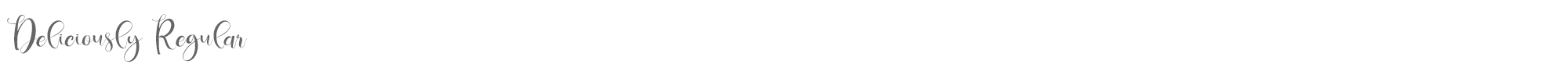 Sample characters Deliciously Sans Font
